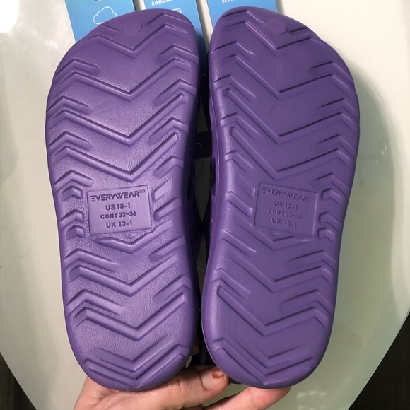 NWT Little Girls 13/1 Purple Totes Sol Bounce Clogs Shoes - Picture 5 of 9